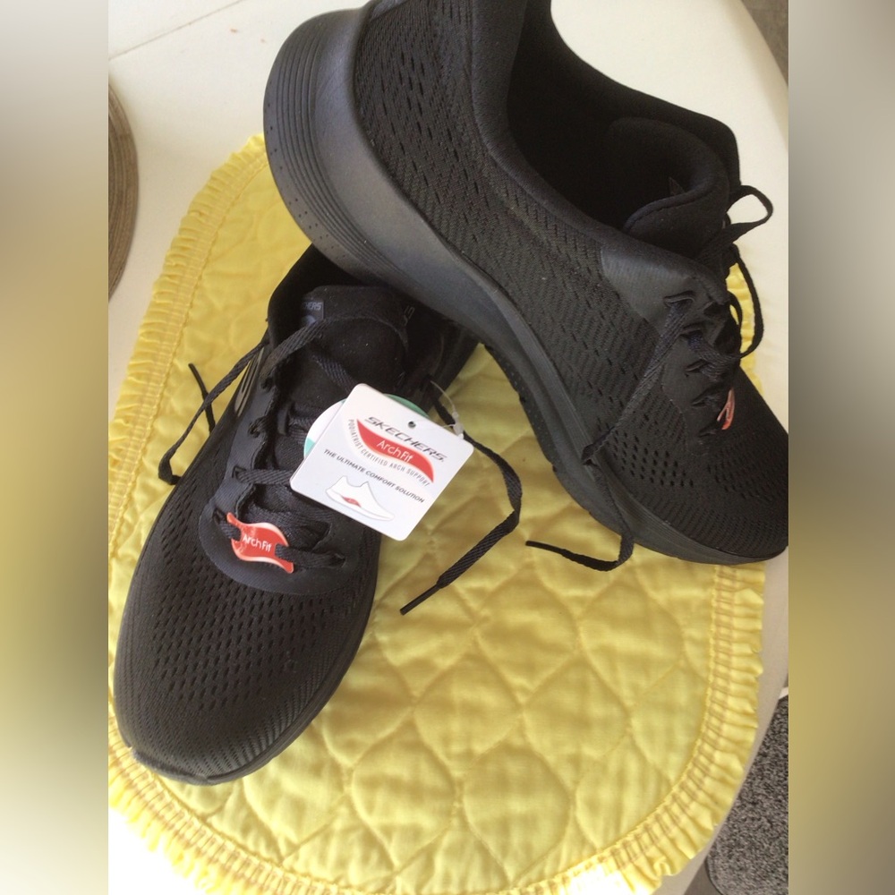 Skechers Black Mesh Sneakers